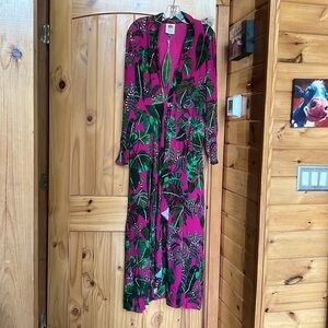 NWT farm Rio pink leaves maxi